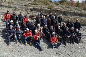 Alpinausbildung: &Ouml;sterreichische Alpinpolizisten (rote Jacken) mit ihren albanischen Kollegen