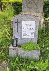 Grabst&auml;tte von Ernst Sprung auf dem Neustifter Friedhof in Wien