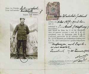 Lenkerzertifikat, ausgestellt 1906 in Innsbruck