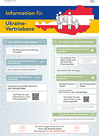 Information für Ukraine-Vertriebene